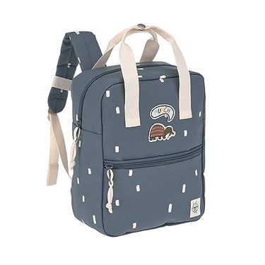 LÄSSIG Kinderrucksack mit Brustgurt Kindergartentasche Kindergartenrucksack 28 cm, 7 Liter, 3 Jahre/Mini Square Backpack Happy Prints Dunkelblau im Sale